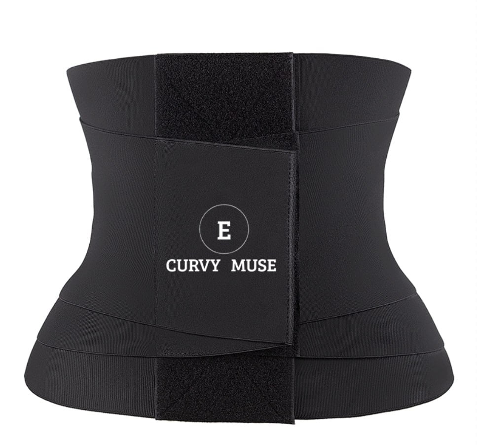 💋 Curvy Muse Waist Trainer — Black Edition “Hourglass Sculpting Belt”